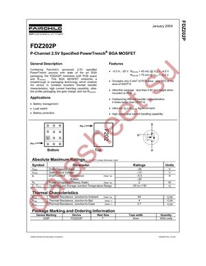 FDZ202P datasheet  